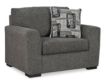 Ashley Furniture Industries In Gardiner Charcoal Gray Chair and a Half small image number 2