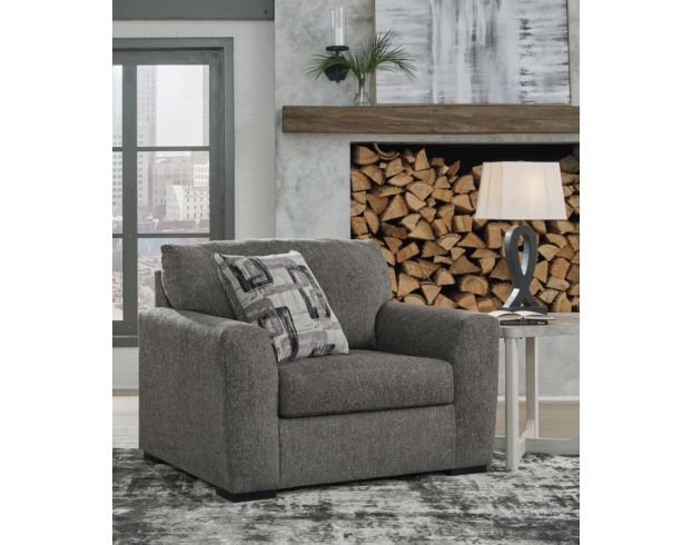 Ashley Furniture Industries In Gardiner Charcoal Gray Chair and a Half large image number 5