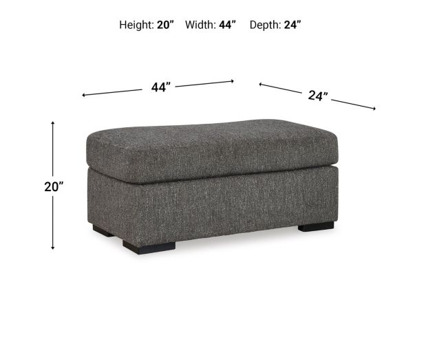 Ashley Furniture Industries In Gardiner Charcoal Gray Ottoman large image number 7