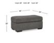 Ashley Furniture Industries In Gardiner Charcoal Gray Ottoman small image number 7