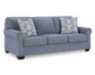 Ashley Furniture Industries In Carissa Manor Blue Sofa small image number 2