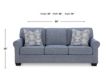 Ashley Furniture Industries In Carissa Manor Blue Sofa small image number 8