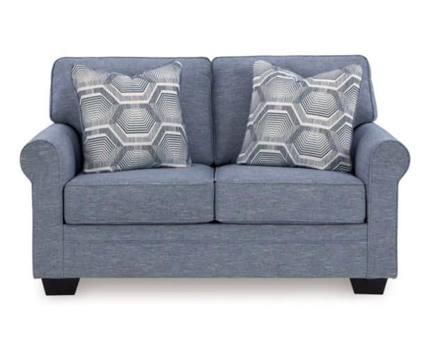 Ashley Furniture Industries In Carissa Manor Blue Loveseat large image number 1