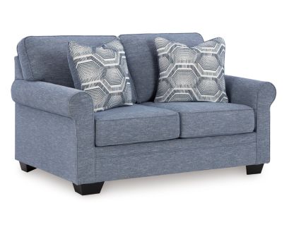 Ashley Furniture Industries In Carissa Manor Blue Loveseat