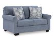 Ashley Furniture Industries In Carissa Manor Blue Loveseat small image number 2