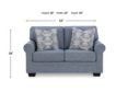 Ashley Furniture Industries In Carissa Manor Blue Loveseat small image number 7