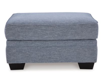 Ashley Furniture Industries In Carissa Manor Blue Ottoman