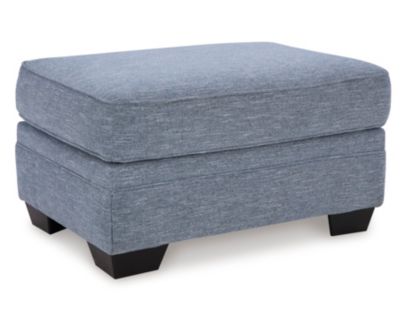 Ashley Furniture Industries In Carissa Manor Blue Ottoman