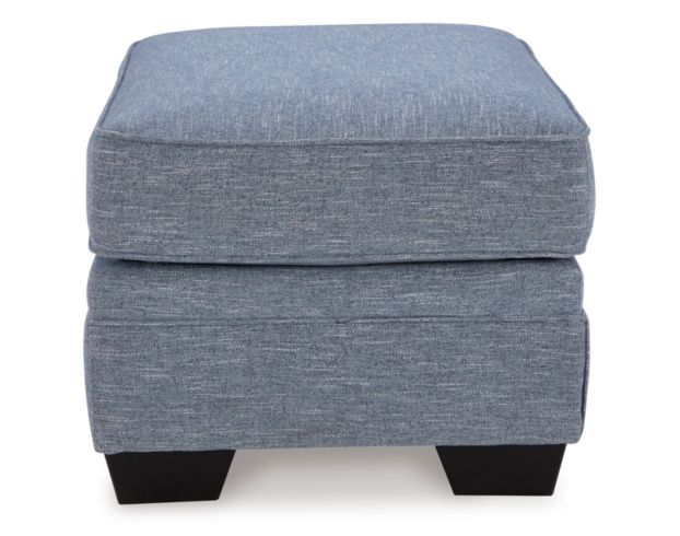 Ashley Furniture Industries In Carissa Manor Blue Ottoman large image number 3