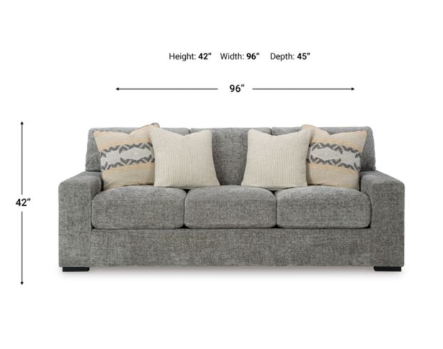 Ashley Furniture Industries In Dunmor Gray Sofa large image number 9