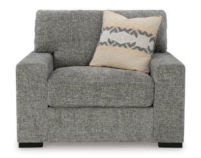 Ashley Furniture Industries In Dunmor Gray Chair and a Half