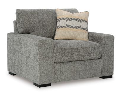 Ashley Furniture Industries In Dunmor Gray Chair and a Half