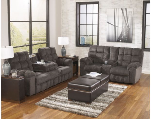 Acieona reclining store loveseat with console