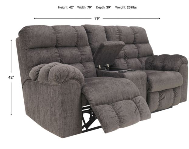 Ashley Acieona Reclining Loveseat with Console large image number 3