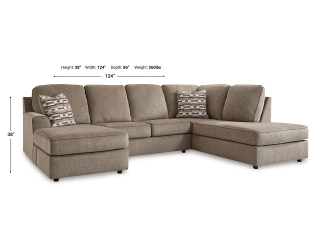 Ashley O'Phannon Brown 2-Piece Sectional with Right-Facing Chaise large image number 11