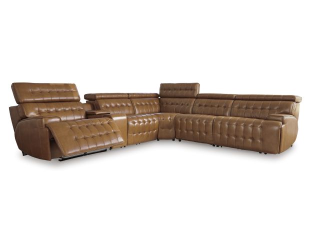 Ashley Temmpton 6-Piece Leather Power Sectional large image number 1