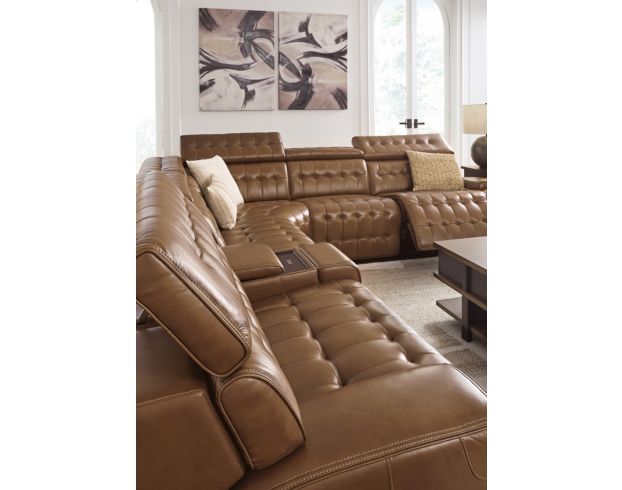 Ashley Temmpton 6-Piece Leather Power Sectional large image number 4