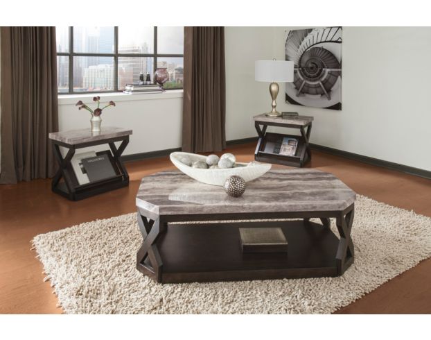 Ashley marble coffee discount table