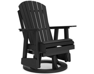 Ashley Hyland Wave Black Outdoor Swivel Glider Chair