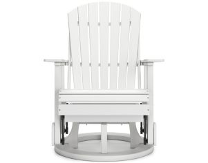Ashley Hyland Wave White Outdoor Swivel Glider Chair