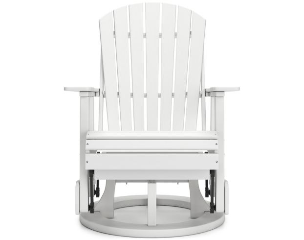 Ashley Hyland Wave White Outdoor Swivel Glider Chair large image number 1