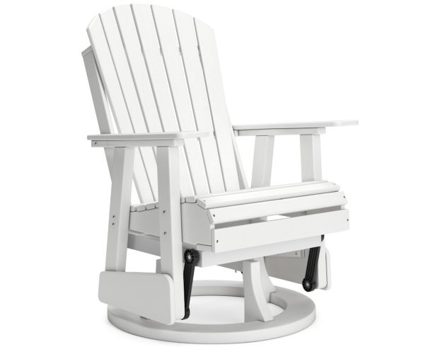 Ashley Hyland Wave White Outdoor Swivel Glider Chair large image number 2