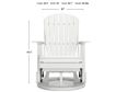 Ashley Hyland Wave White Outdoor Swivel Glider Chair small image number 7