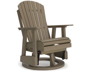 Ashley Hyland Wave Driftwood Outdoor Swivel Glider Chair