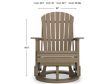 Ashley Hyland Wave Driftwood Outdoor Swivel Glider Chair small image number 7
