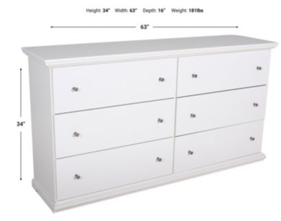 Ashley Bostwick Shoals White Dresser