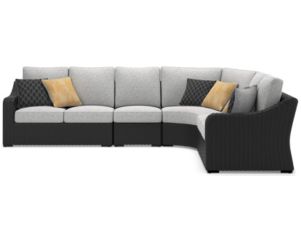 Ashley Furniture Industries In Beachcroft Black 4-Piece Sectional