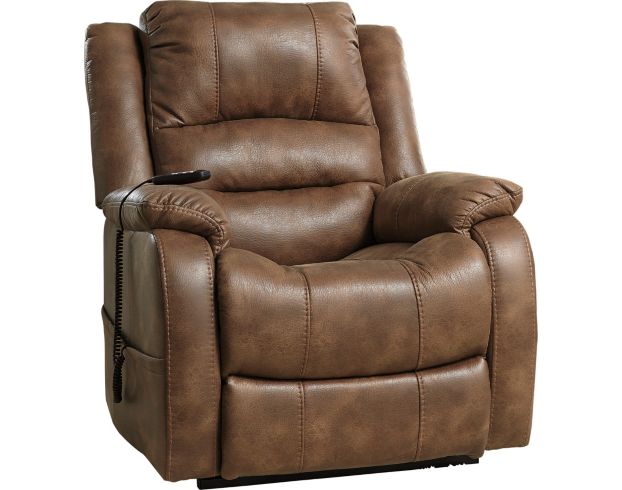 Ashley Yandel Brown Power Lift Recliner large image number 1