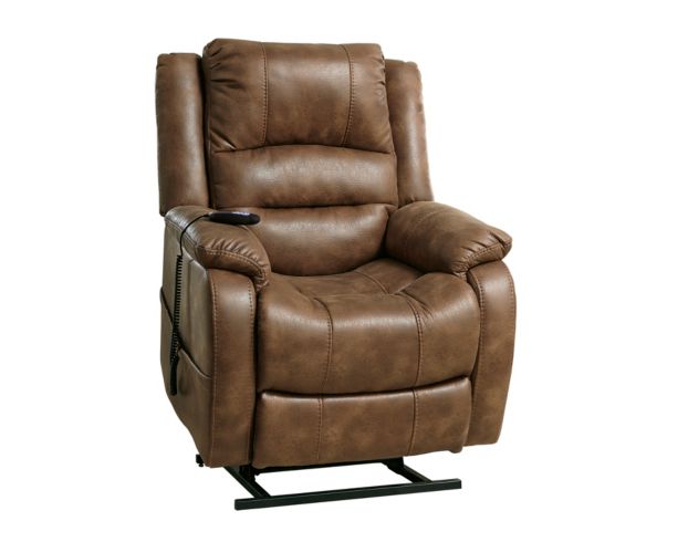 Ashley Yandel Brown Power Lift Recliner large image number 2