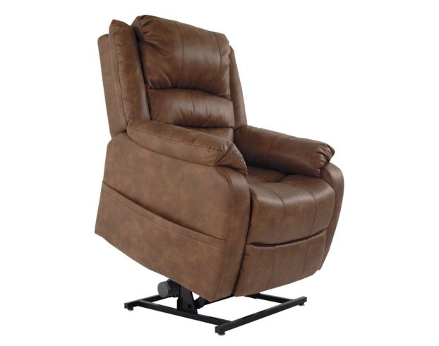 Ashley Yandel Brown Power Lift Recliner large image number 3