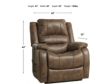 Ashley Yandel Brown Power Lift Recliner small image number 10