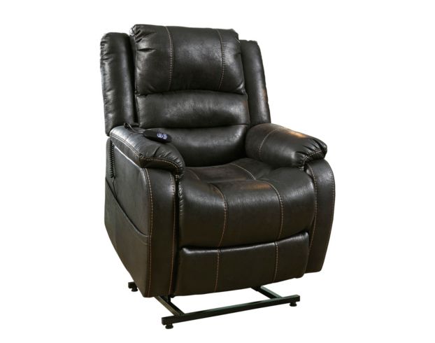 Ashley Yandel Black Power Lift Recliner large image number 3