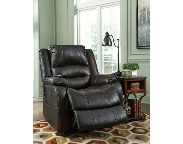 Ashley Yandel Black Power Lift Recliner large image number 4