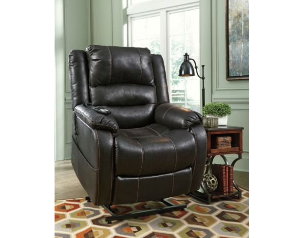 Ashley Yandel Black Power Lift Recliner large image number 5