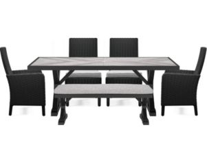 Ashley Beachcroft Black 6-Piece Outdoor Dining Set