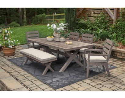 Ashley Hillside Barn 6-Piece Outdoor Dining Set