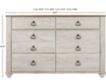 Ashley Willowton White Dresser small image number 7