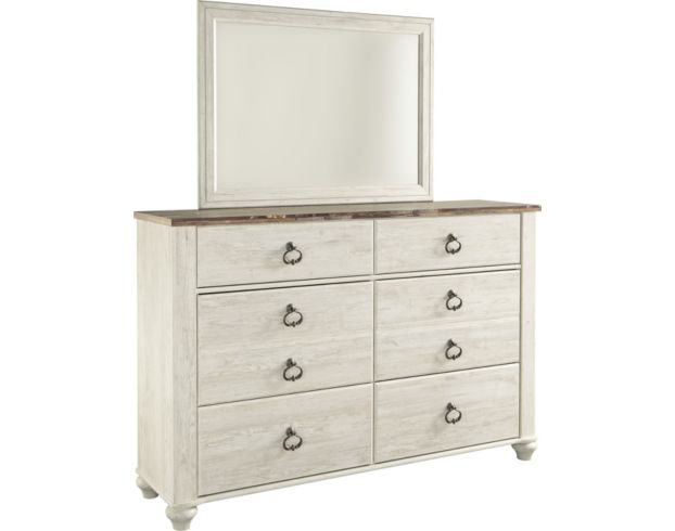 Ashley Willowton Dresser with Mirror large image number 1