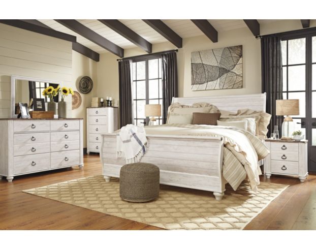 Ashley Willowton King Sleigh Bed large image number 2