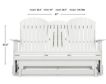 Ashley Hyland Wave White Outdoor Glider Sofa small image number 9