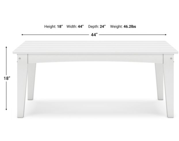 Ashley Hyland Wave White Outdoor Coffee Table large image number 7