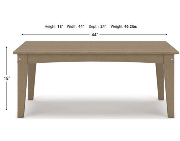 Ashley Hyland Wave Driftwood Outdoor Coffee Table large image number 7
