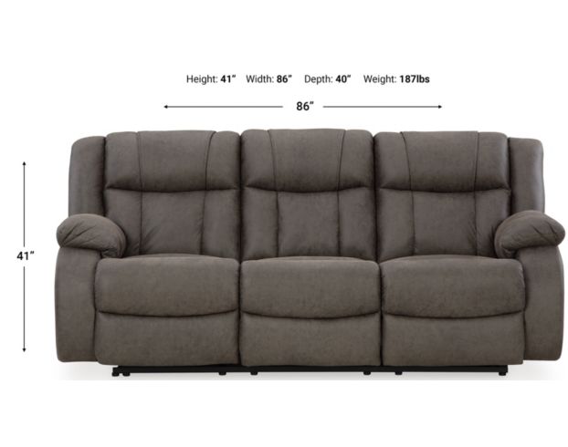 Ashley First Base Reclining Sofa large image number 10