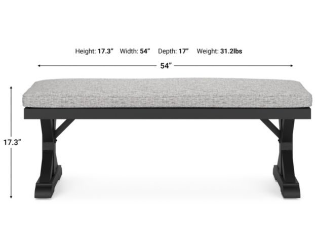 Ashley Beachcroft Black Outdoor Dining Bench large image number 7
