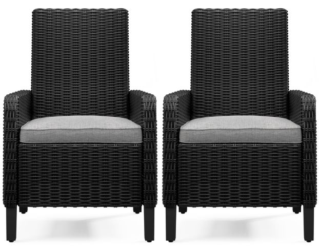 Ashley Beachcroft Black Outdoor Dining Arm Chair (Set of 2) large
