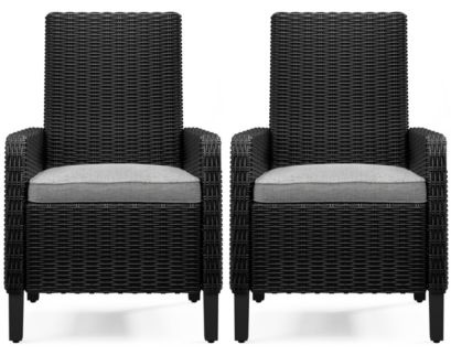 Ashley Beachcroft Black Outdoor Dining Arm Chair (Set of 2)